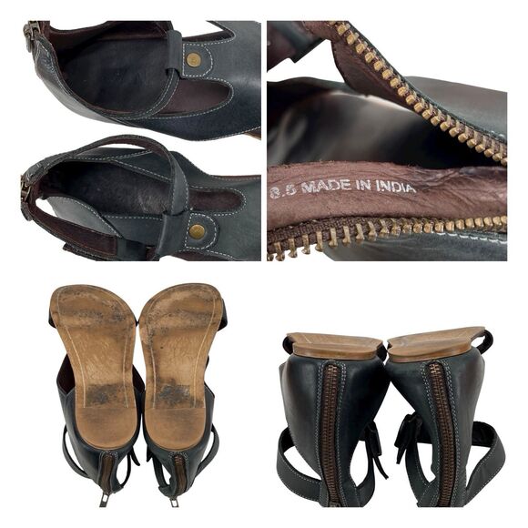 Roan By Bed Stu Women’s Charlie Sandal Size 8.5 Dark Blue Leather Shoes (HF19) - Picture 7 of 11